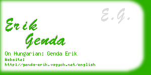 erik genda business card
